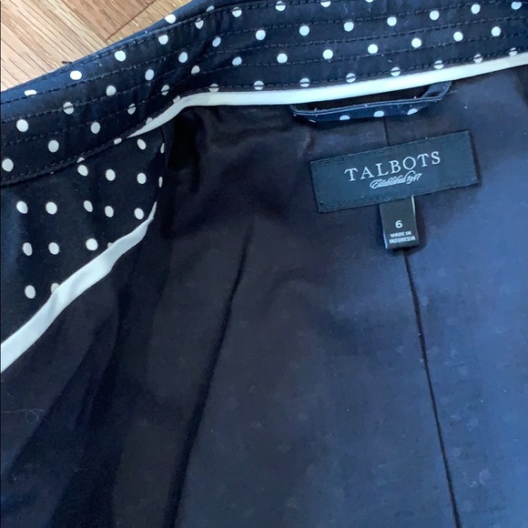 Talbots black and white polka dot jacket - Picture 4 of 4
